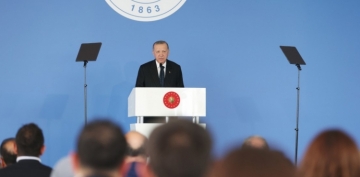 Cumhurbakan Erdoan Kandilli Bilim Teknoloji ve Aratrma Binas al treninde konutu