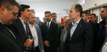 YRP Genel Bakan Fatih Erbakan, kaza yapan tekilat mensuplarn ziyaret etti