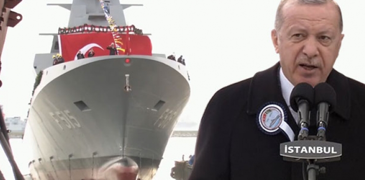 Cumhurbakan Erdoan stanbul Frkateyni'nin denize ini treninde konutu 