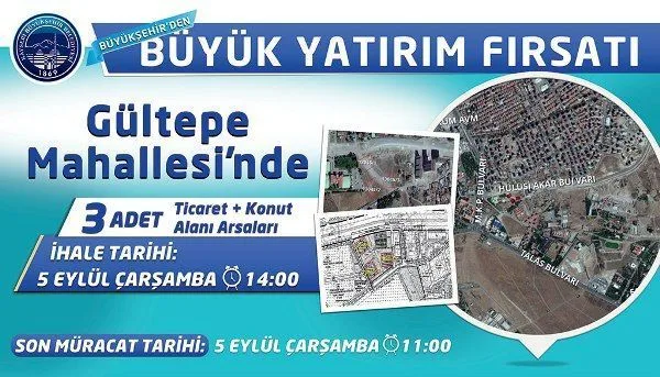 Büyükşehir'den Konut ve Arsa İhalesi