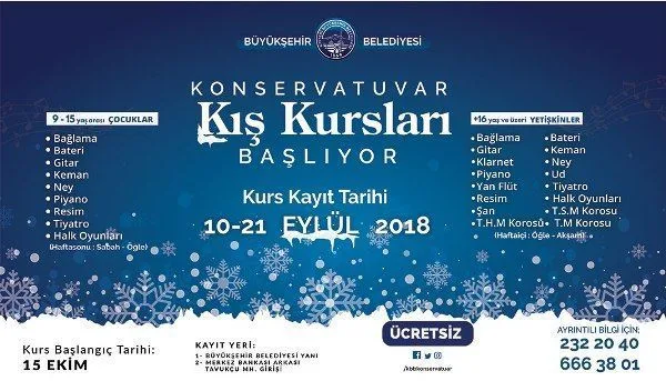 Büyükşehir Konservatuvarı'na Kayıtlar Başladı