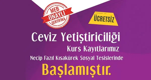 Melikgazi’den Yine Bir İlk: “Ceviz Yetiştiriciliği Kursu”