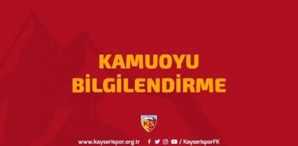 Kayserispor’dan İcra Açıklaması