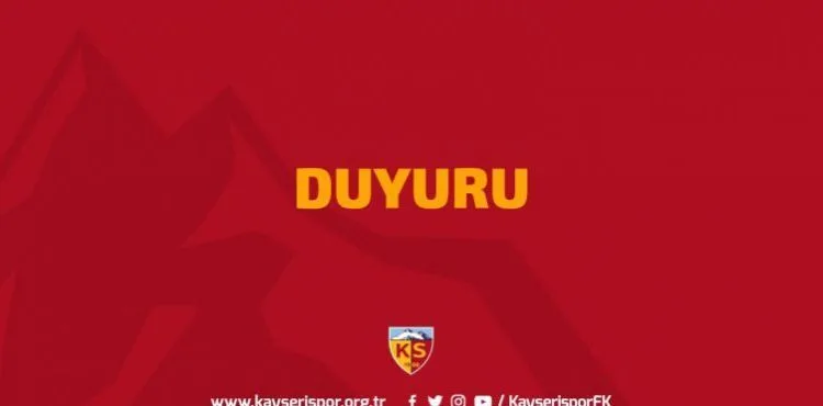 kayserispor sevdalılarına duyuru !