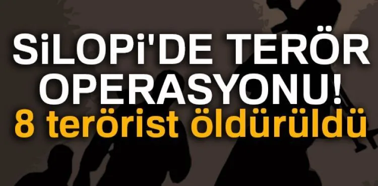Silopi'de terör operasyonu: 8 terörist öldürüldü