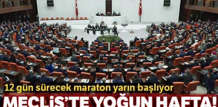 Meclis'te yoğun hafta