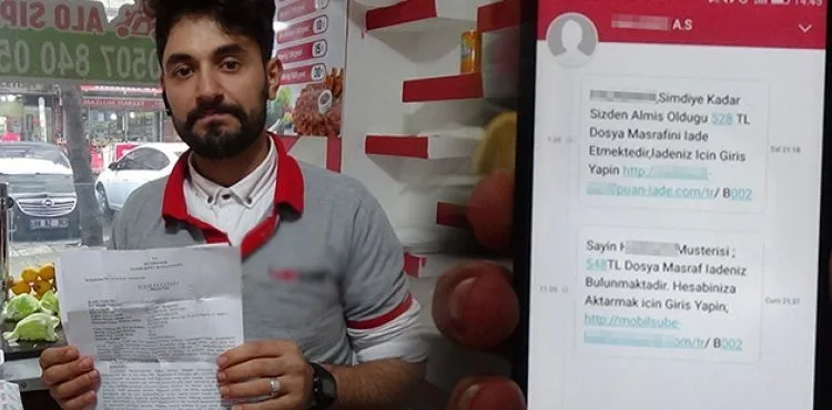 Telefonuna gelen mesaja tıkladı, 30 bin TL'sinden oldu