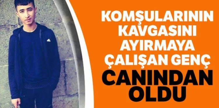Komşularının kavgasını ayırmaya çalışan genç, canından oldu