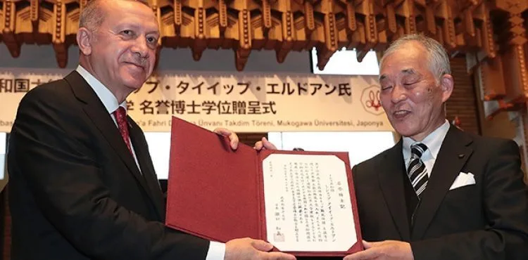 Cumhurbaşkanı Erdoğan'a Japonya'da fahri doktora unvanı verildi