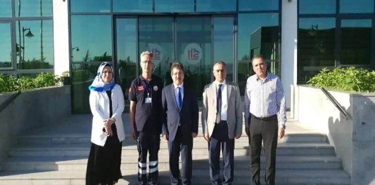 Vali Yardımcısı Güney ve İl Sağlık Müdürü Benli'den 112 Acil Çağrı Merkezine Ziyaret