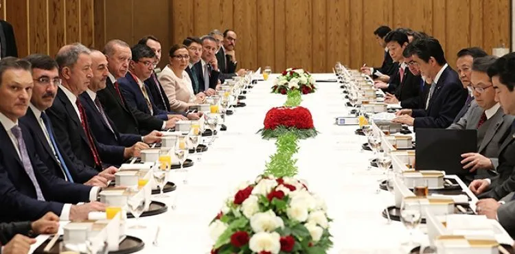 Cumhurbaşkanı Erdoğan, Japonya Başbakanı Abe ile çalışma yemeğine katıldı