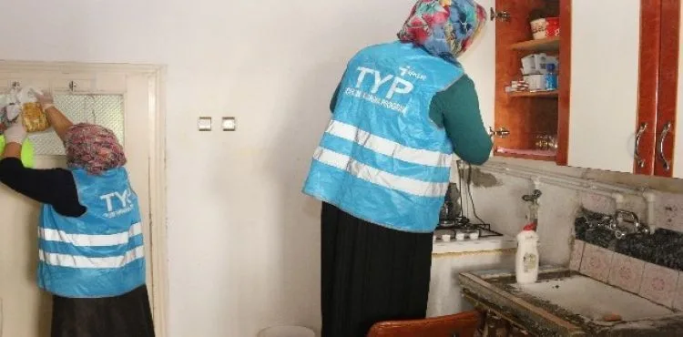 Yahyalı'da evde temizlik hizmeti yüzleri güldürüyor