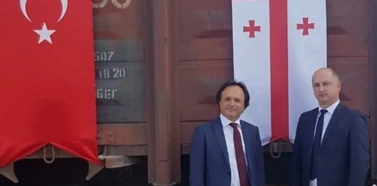 Bakü-Tiflis-Kars demiryoluyla Türkiye'den Gürcistan'a kargo taşımacılığı başladı