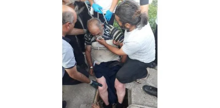 10 metrelik kuyuda bayılan vatandaşı itfaiye kurtardı