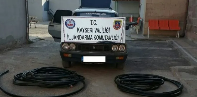 Enerji nakil kablosu çalan bir kişi tutuklandı