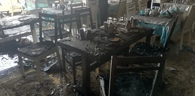 Maaşını alamadı, restoranı yaktı