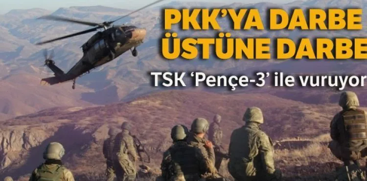 MSB: 'Pençe-3 Harekatı'nda etkisiz hale getirilen terörist sayısı 15 oldu'