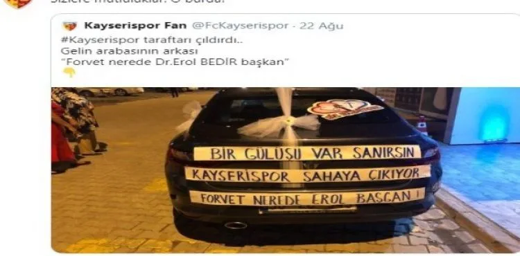 Kayserispor taraftarına forvet cevabı