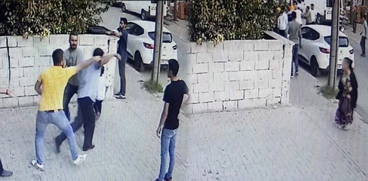 Sokak ortasında kocadan hamile eşine şiddet iddiası