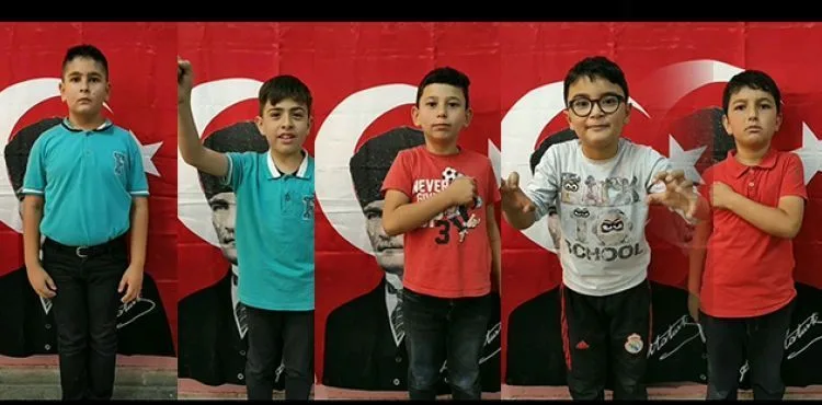Öğrencilerden Mehmetçiğe 'Komando Andlı' destek