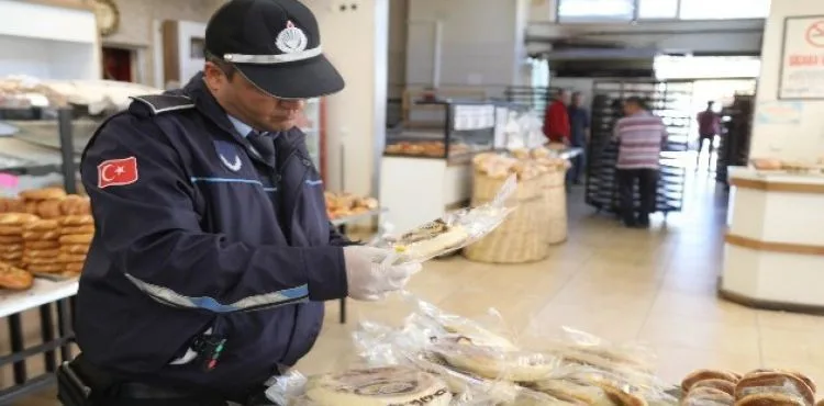 Talas'ta zabıta fırın denetiminde