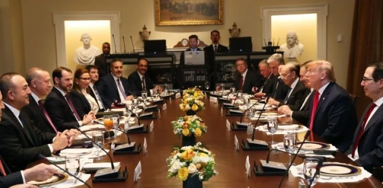 Cumhurbaşkanı Erdoğan ve Trump çalışma yemeğinde