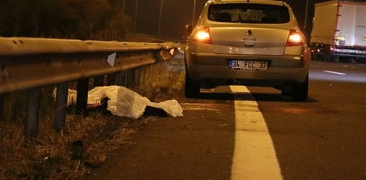 TEM'de otomobilin çarptığı kadın hayatını kaybetti