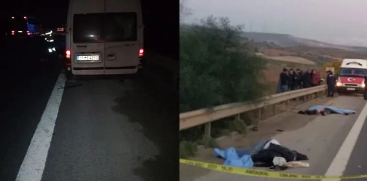 Otoyolda lastik değiştiren 4 kişiye tır çarptı: 3 ölü, 1 yaralı
