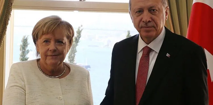 Cumhurbaşkanı Almanya Başbakanı Erdoğan, Merkel ile görüştü