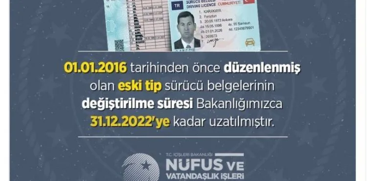 Eski tip sürücü belgelerinin değiştirilmesiyle ilgili önemli açıklama