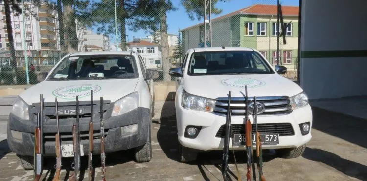 Kayseri'de kaçak avlanan 7 avcıya 25 bin lira ceza