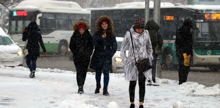 Kayseri'de kar etkili oldu