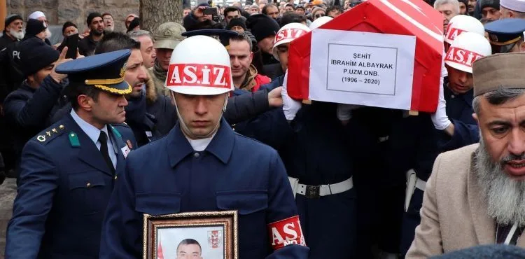 Şehit Uzman Onbaşı İbrahim Albayrak, son yolculuğuna uğurlandı
