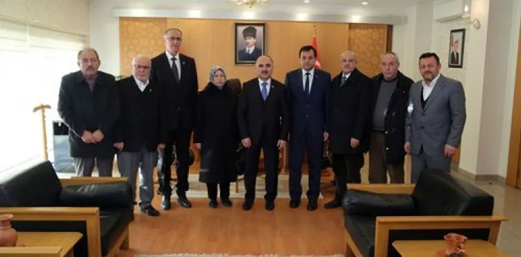 Vali Günaydın Türkiye Harp Malulü Gaziler, Şehit Dul ve Yetimleri Derneği Kayseri Şube Başkanı Ali Yavuz ve Yönetimini Kabul Etti