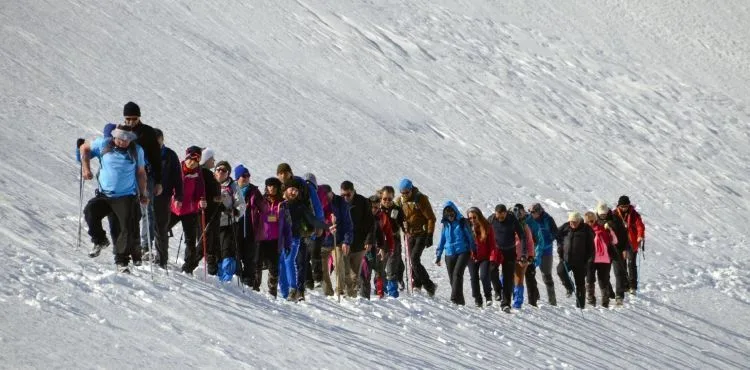 Kadınlar için Erciyes'e zirve tırmanışı