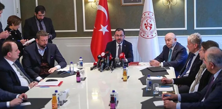 Koronavirüs toplantısının ardından federasyon başkanları açıklamalarda bulundu