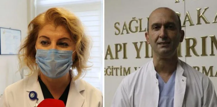 Koronavirüsü yenen doktor çift, işbaşı yaptı