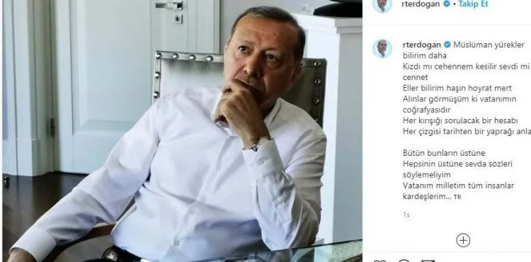 Erdoğan'dan şiir paylaşımı