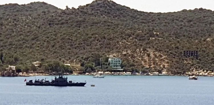 Türk fırkateyni yeniden Kaş'ta