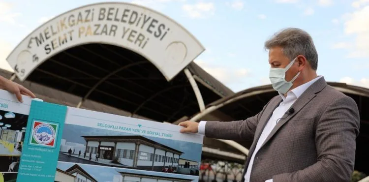 Başkan Dr. Palancıoğlu; “Selçuklu pazaryeri yenilenerek çok amaçlı sosyal tesis olarak hizmet verecek…”