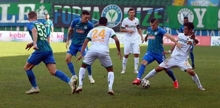 Çaykur Rizespor - Aytemiz Alanyaspor: 1-1