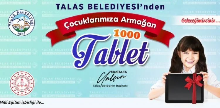 TALAS’TA ÖĞRENCİLER TABLETLERİNE KAVUŞUYOR