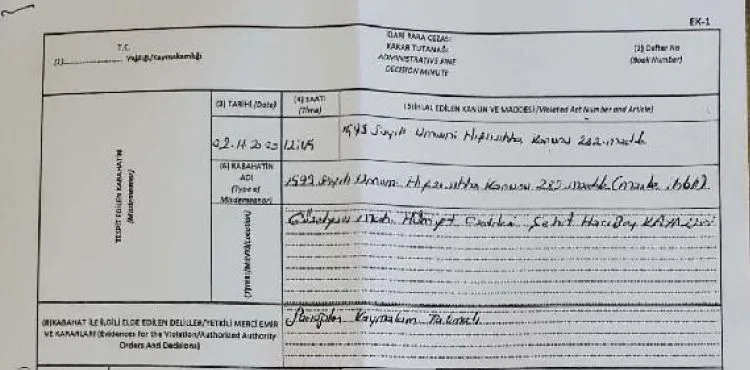Derste maskesini burun altına indiren öğretmene 900 TL ceza