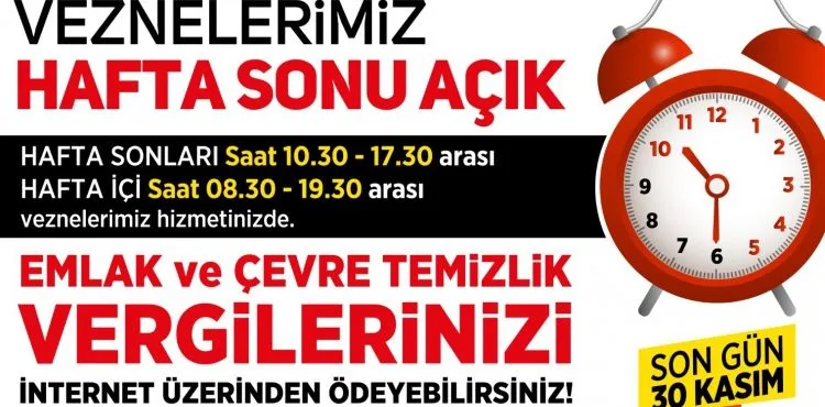 MELİKGAZİ BELEDİYESİ VEZNELERİ HAFTA SONU AÇIK