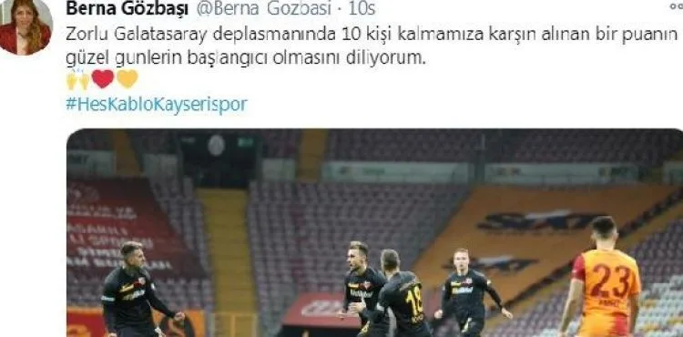 Kayserispor’da Galatasaray maçından alınan 1 puan takımı mutlu etti