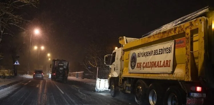 BÜYÜKŞEHİR EKİPLERİ 218 MAHALLE YOLUNU ULAŞIMA AÇTI
