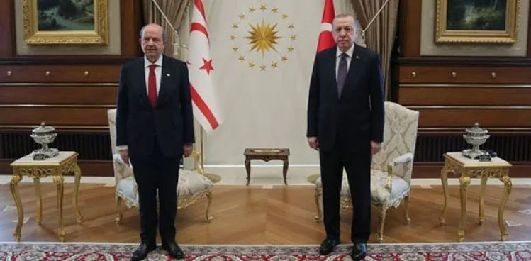 Cumhurbaşkanı Erdoğan, KKTC Cumhurbaşkanı Tatar ile görüştü