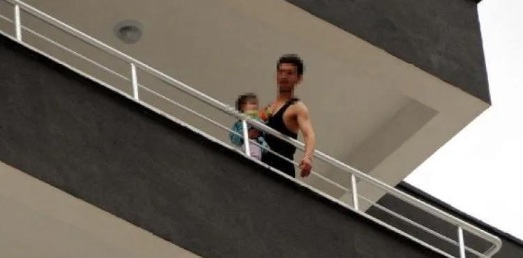 Eşi ve kayınvalidesiyle tartışıp, 2 yaşındaki kızıyla intihara kalkıştı