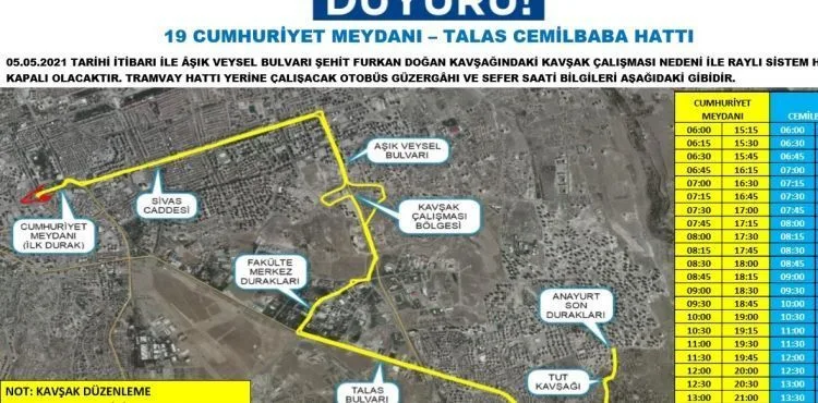 ULAŞIM A.Ş.’DEN ÖNEMLİ DUYURU
