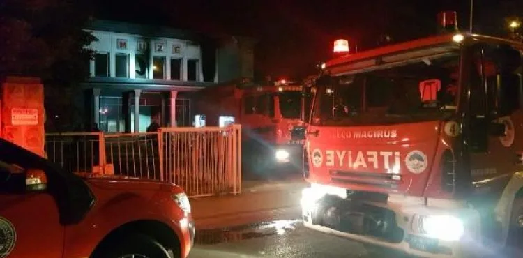 Kayseri'de, eski Arkeoloji Müzesi'nde yangın